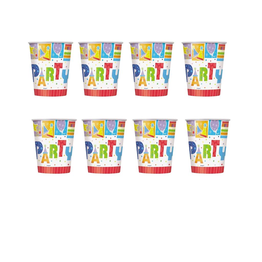 Unique Party Stil 266ml Partybecher (Packung mit 8)