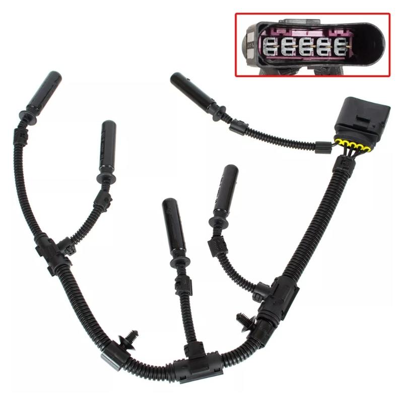 Glow Plug Bridge Wiring Harness 070971277B 299220 for 2.0 2.5 2003-2010 Glow Plug Connector Replacement