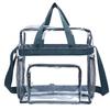 Unisex Transparent Travel Bag with Mesh Side Bag Portable Lightweight Hiking Trip Pack for Fitness Workout