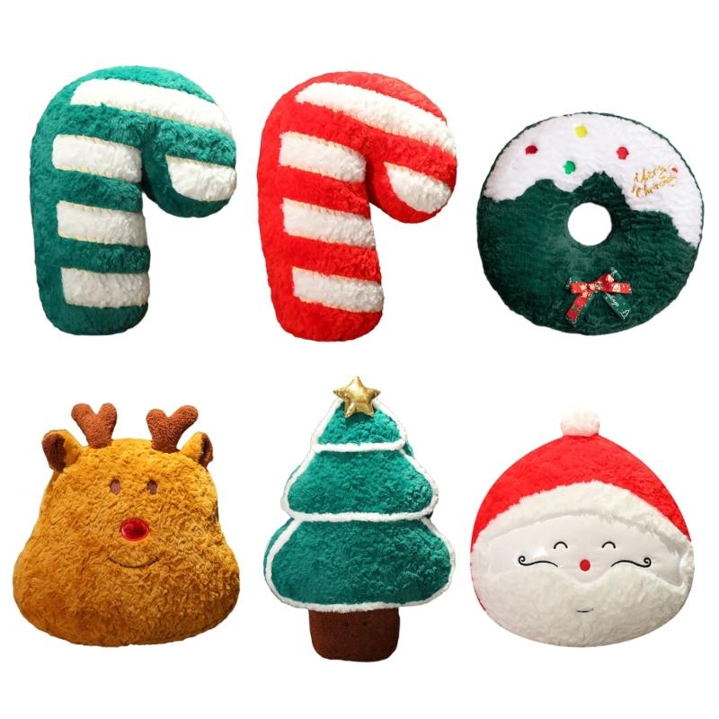 Plushie Throw Pillow Comfortable Christmas Holiday Cushion for Sofa and Bed Decoration Throw Pillows 1PC