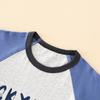 Children Cotton Raglan Long Sleeve Top and Pants Set Boys Girls Thermal Underwear for Spring Fall