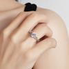 Smyoue 1CT 6.5MM D Color Moissanite Rings for Women Sparkling Wedding Lab Diamond Band S925  Silver Birthday Gift GRA