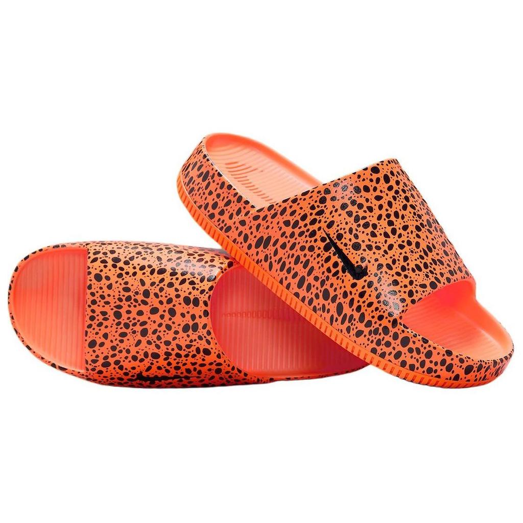 Nike Ciabatte Calm Slide Comode Casual Silenziose Anti-Usura Uomo Calzature Arancione Nero HM5072-800