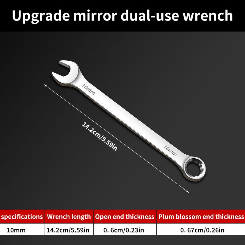 Adjustable Wrench Set, Metric Spanner, Open End & Combination Wrench for Auto & Bicycle Repair