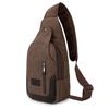 Pánská plátěná crossbody taška přes hrudník proti krádeži, Unisex ležérní cyklistická taška přes rameno