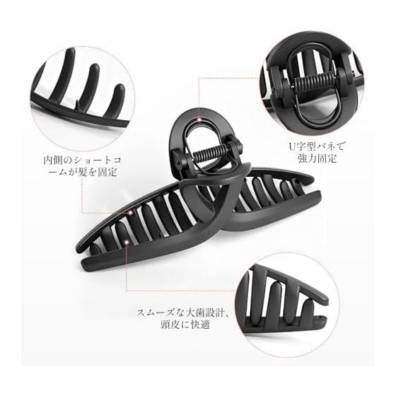 KISARG Large Hair Claw Clip for Thick Hair, 13cm Strong Hold Non-Slip Matte Finish Hair Clamp for Women, Durable PC Resin Hair Accessories for Daily,