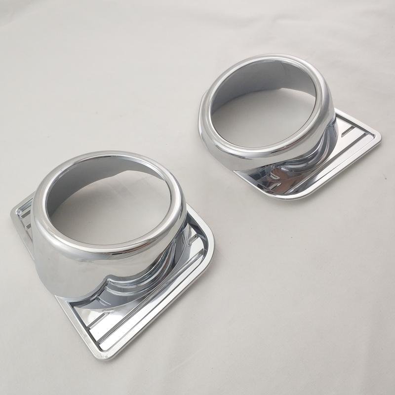 2pcs New ABS Chrome Car Accessories Plated Front Fog Lamp Cover Trim Paste Style For Toyota Hiace Commuter 2014 2015 2016 2017