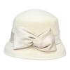 French Elegant White Woolen Top Hat Women'S Autumn And Winter Retro Hepburn Bucket Hat Autumn And Winter Small Edge Bell-Shaped Basin Hat