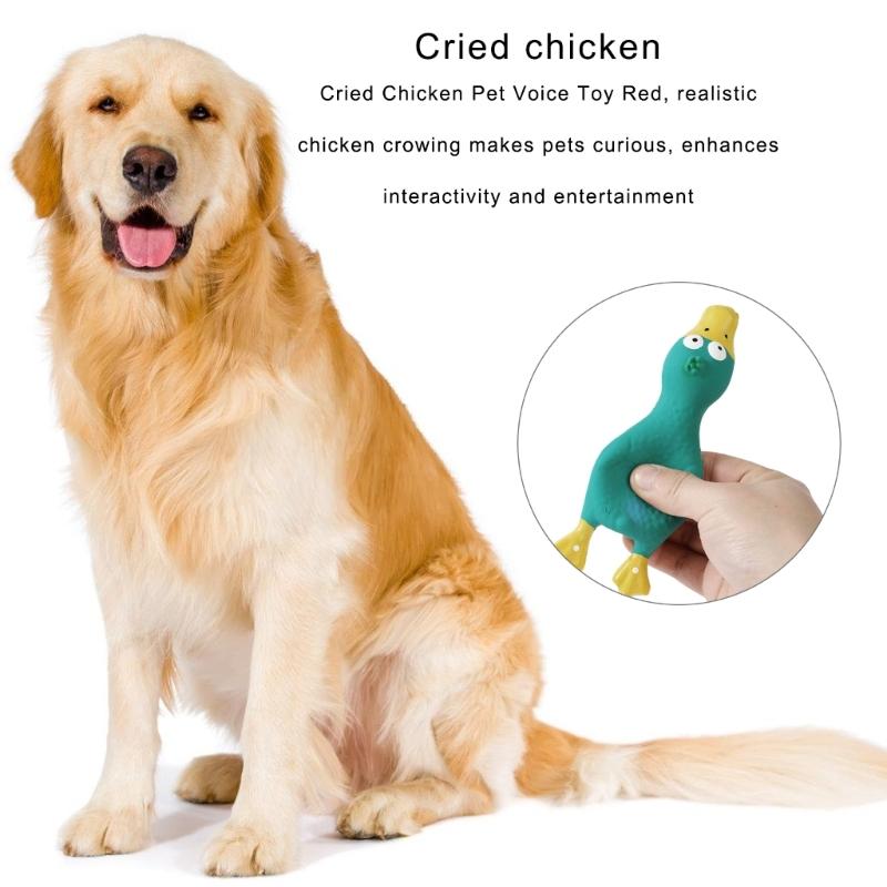 Pet Toy Teething Toy Chicken Toy with Sound Molar Pet Chew for Teething Toy Chicken Reward Molar Toy for Puppy