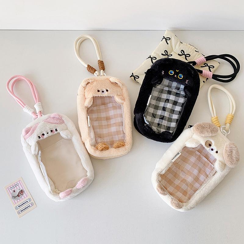 Plush Doll Carrier Case Cute Cartoon Display Schoolbag Pendant Ins Kawaii Hanging Storage Student Travel Out Display Bag