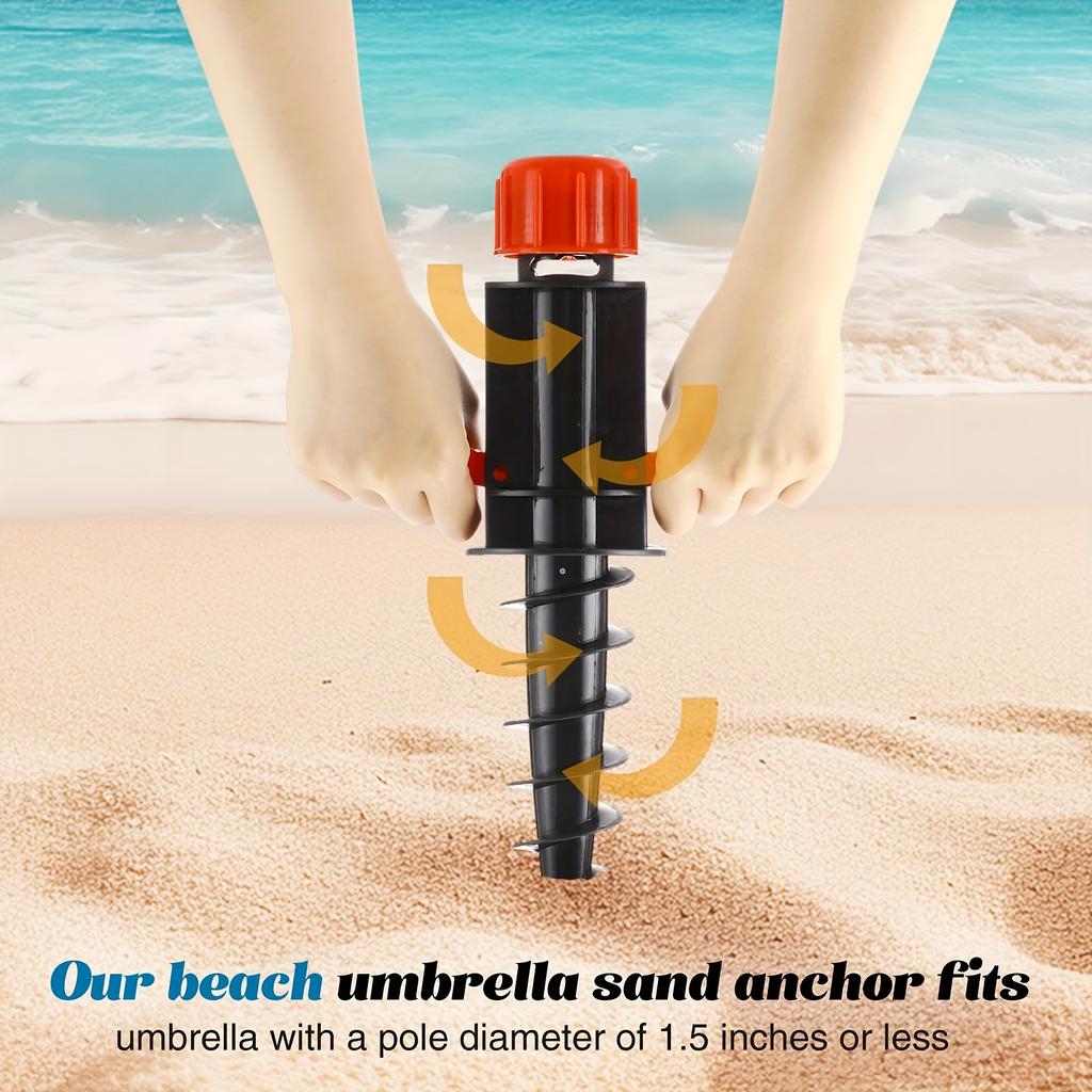 1pc Beach Umbrella Wind Anchor Holder | 360° Anti-Rotation Design | Suitable for 90% of Umbrellas | Universal for Beach Camping