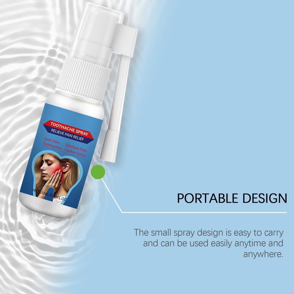 Munnpleiespray, Smertespray, Aftøse sårvev, Effektiv forebygging av tannpine, 20 ml