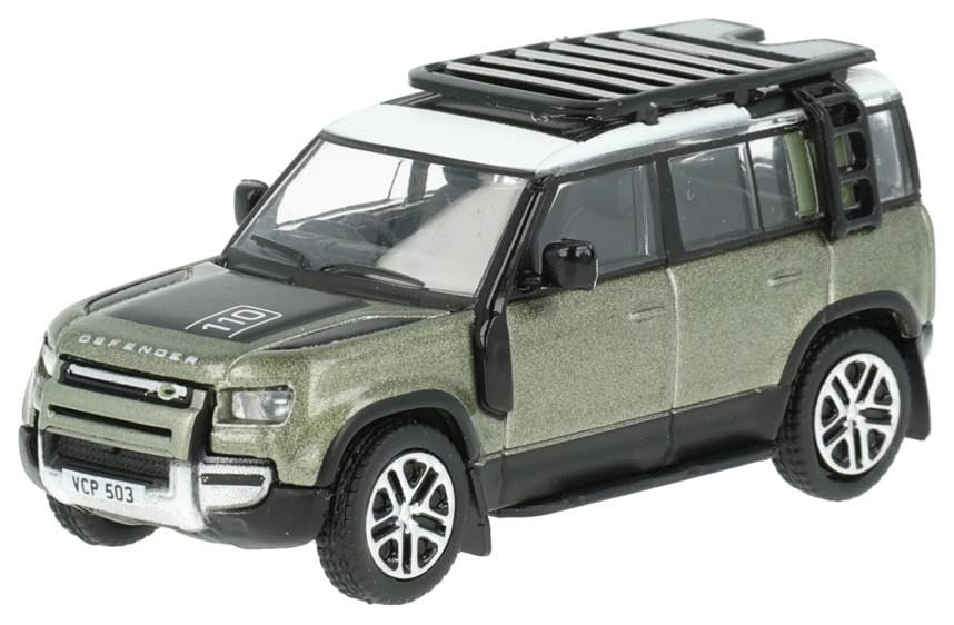 OXFORD Land Rover Defender 110 (Л663) 2020 (Зеленый металлик) Масштаб 1/76 Литая модель автомобиля