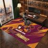 Brisbane Broncos Personalisierter Kristall-Samt-Teppich, Benutzerdefinierter Name Text Weicher Anti-Rutsch-Teppich für Wohnzimmer Schlafzimmer
