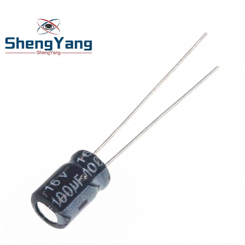 50/100PCS Higt quality 16V100UF 5*7mm 100UF 16V 5*7 Electrolytic capacitors For Boost Step Down Power Module