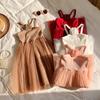Summer 2025 Girls' French Rose Princess Dress - Sweet and Stylish Mesh Beach Outfit