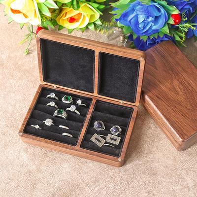 Elegant Wood Jewelry Storage Case Multipurpose Tiered with Spacious Drawers for Rings and Earring Home Organization
