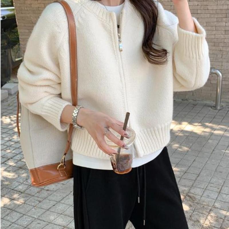 Měkký a lepkavý pletený kardiganový kabát pro dámské podzimní a zimní nové svrchní oblečení