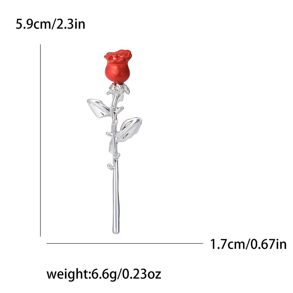Einfache Mode Temperament Rose Schmuck Trend Brosche Damen Kleidung Zubehör Brosche Pin Button