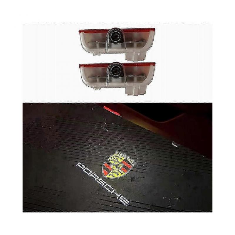 For Porsche Cayman Boxster Cayenne Macan 991 718 Led Logo Projector Hd