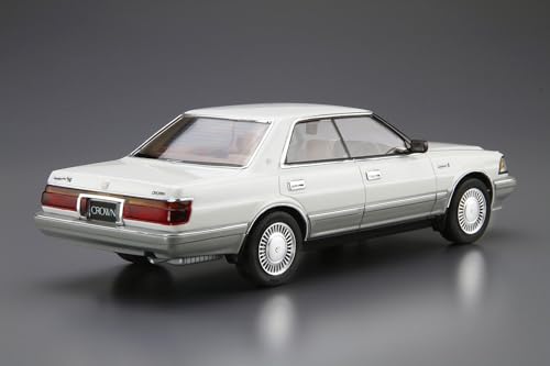 Aoshima Bunka Kyozai 1/24 The Model Car Series No. 87 Toyota UZS131 Crown Royal Saloon G '89 Plastic Model Car (Automobile)