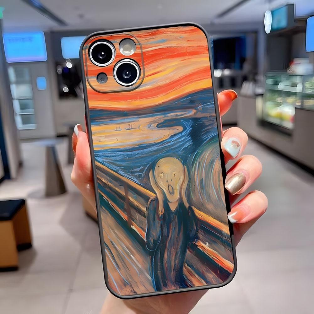 

Munch Vintage Oil Painting Fine Art Phone Case Matte For IPhone 15 Pro 16 Pro Max 13 11 12 14 Xs X Xr 7 8 Plus Se Cover iphoneXS