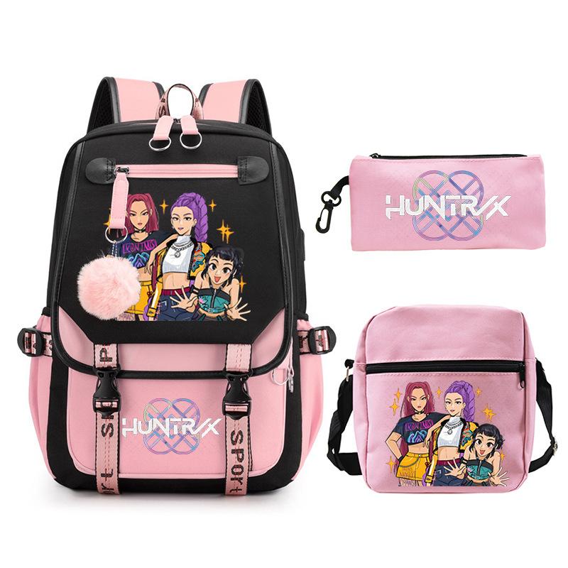 KPop Demon Hunters Cross-border Large Capacity Campus Trend Primary and Secondary School Student Leisure School Bag