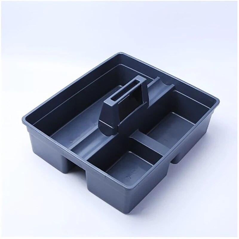 Gray Storage Box Three Compartments Thickened Tool Basket Home Hotel Cleaning Portable Sundry Hospital Plastic Guest Room