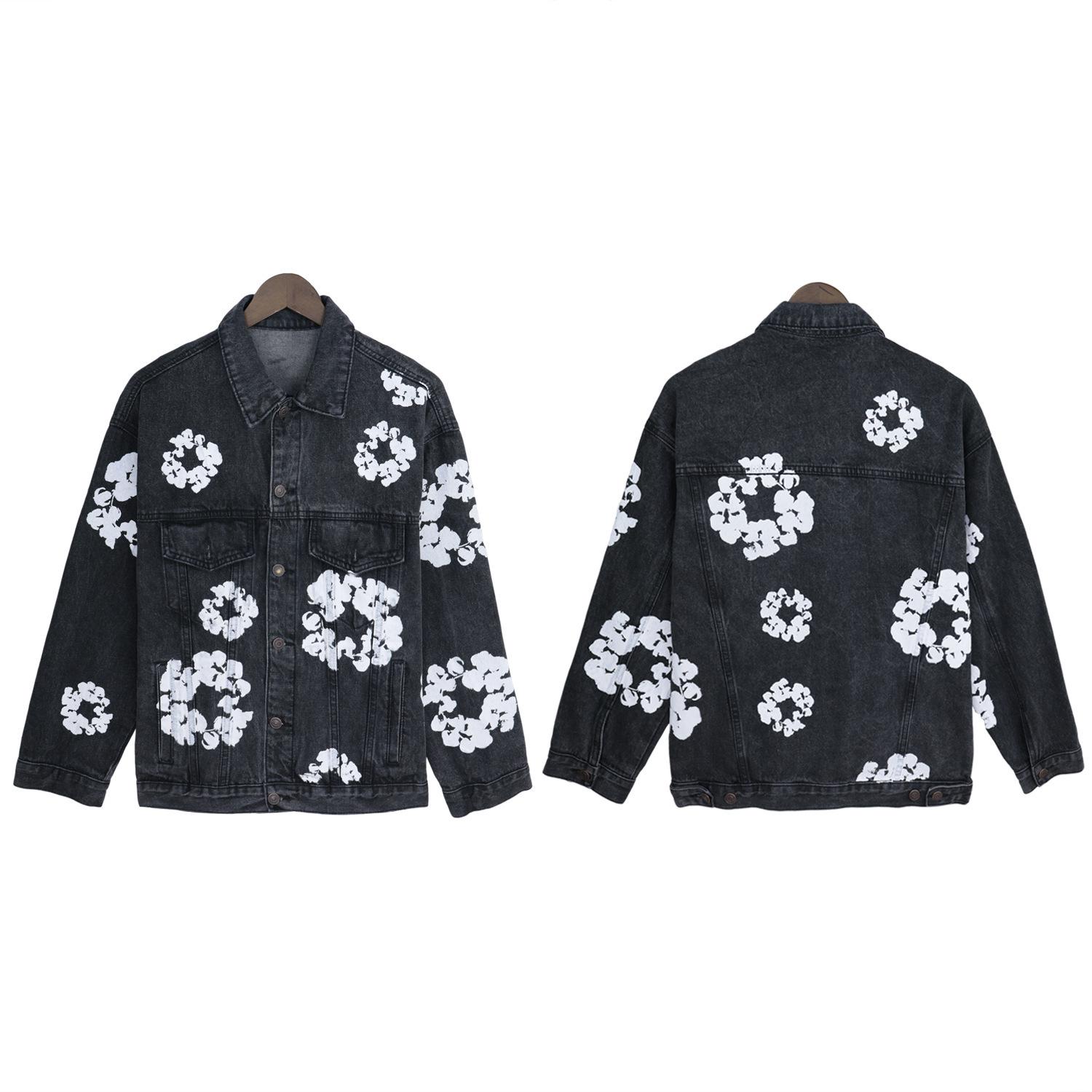 

Унисекс Капок Мотоциклетная Джинсовая Куртка Medium чёрный