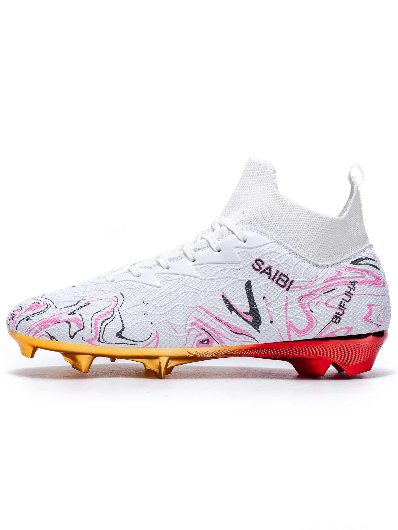

New children s men s and women s high-top football shoes men s artificial turf long nails broken nails training sports football shoes 39
