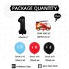 53pcs Fire Truck Balloon 1-9 Black Digital Set Red Blue Black Fire Globos for Boys Kids Firefighter Themed Birthday Party Decors