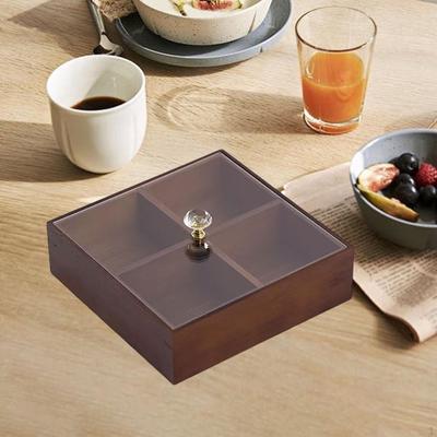 Bandeja de Servicio Dividida Platos para Dulces y Frutos Secos Snack con Tapa para Frutas
