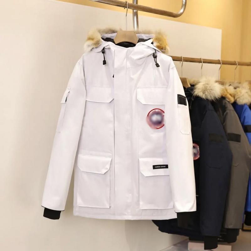 Men's Expedition Goose Down Long Jacket - Model 08, Over-The-Knee, Thickened for Cold Weather