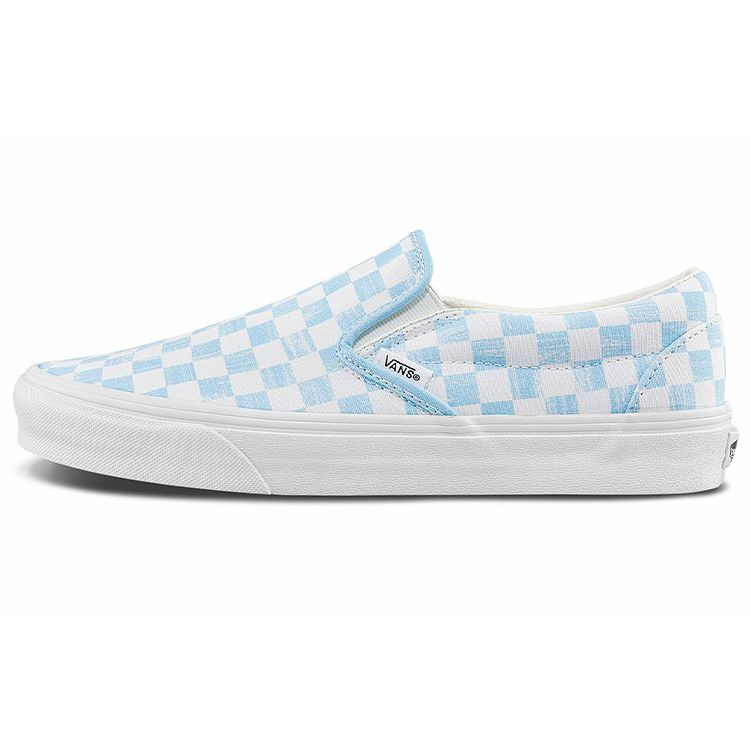 Vans Slip-On Series Casual Checkerboard Low Top Skate Shoes Unisex Sneakers Blue White VN0A7VCFYRQ