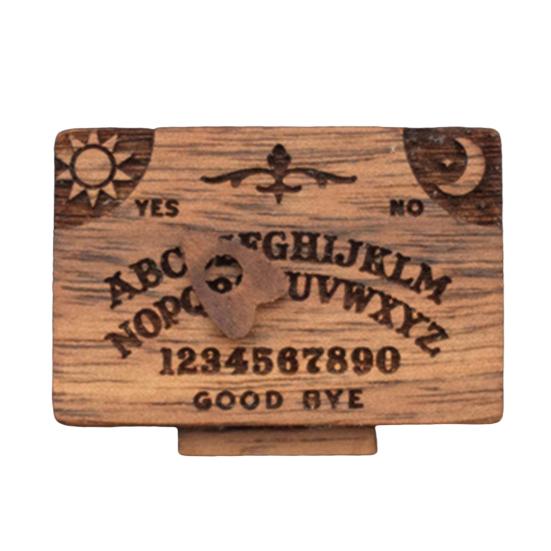 Miniature Spirit Board with Drawer Vintage Ouija Board Alphabet Ouija Board with Planchette for Halloween Decorations