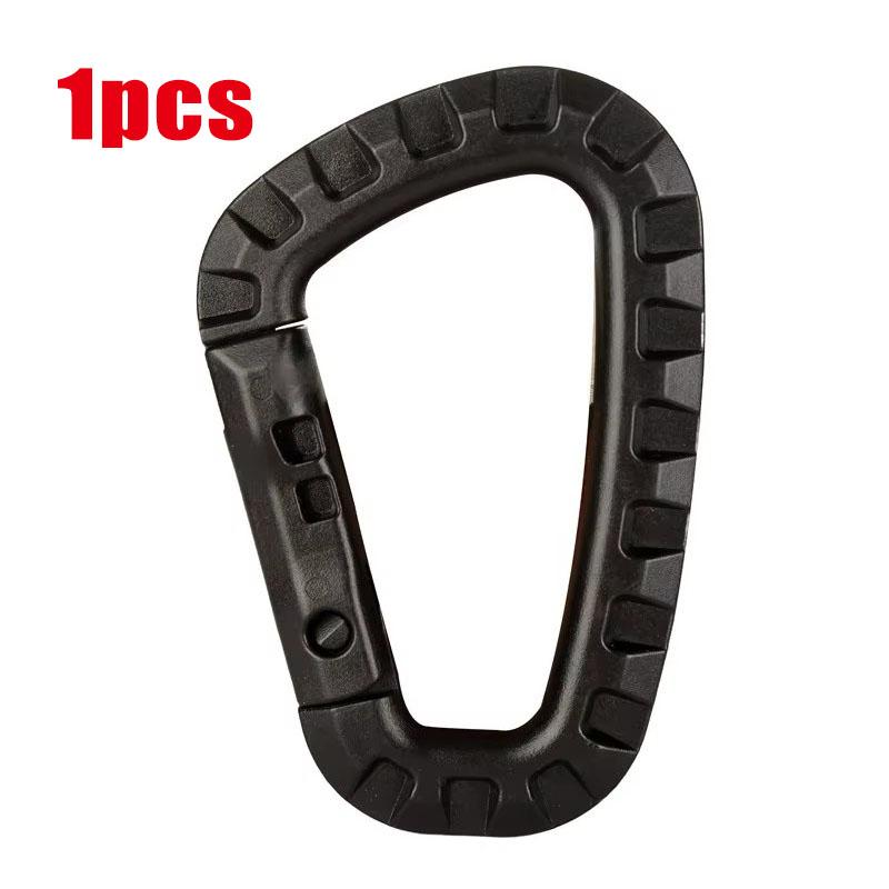 1/5/10pcs Tactical Carabiner Set Plastic Steel Quick Hook Webbing Grimlock Lock Key Chain Outdoor Backpack Karabiner Buckle