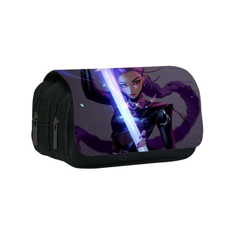 Kpop Demon Hunters Pattern Pencil Organizer With Durable Polyester Material For Students
