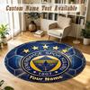Round Rug Custom NameFenerbahçe FC Pattern Non Slip Carpet Home Floor Decor