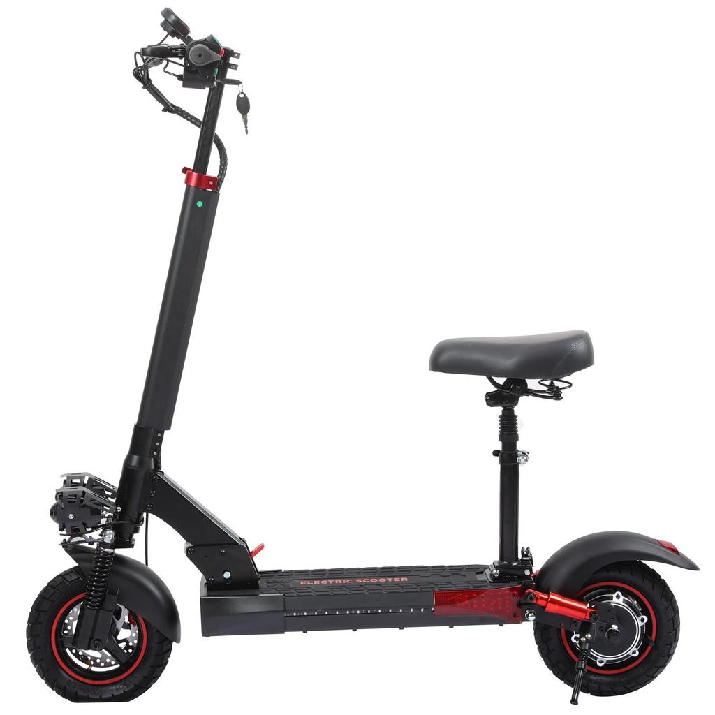 FREEBOY J01 Adult All-Terrain Foldabe Electric Scooter With Seat 48V18Ah Battery 800W Motor 10 Inch Off-Road Tires City EScooter