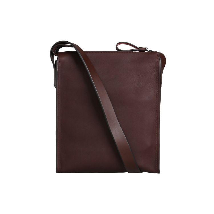 Bally Red And White Striped Business Leather Messenger Bag Men Bags Brown BAUMAS-101