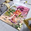 Multiple Sizes Japanese Kimono Scenic Pattern Carpet for Living Room Bedroom Sofa Home Decor Non-slip Floor Mat Luxury Gift