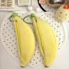 Federmäppchen Große Kapazität Plüsch Simulierte Bananenform Reißverschluss Stifthalter Multifunktionaler Schreibwaren-Organizer