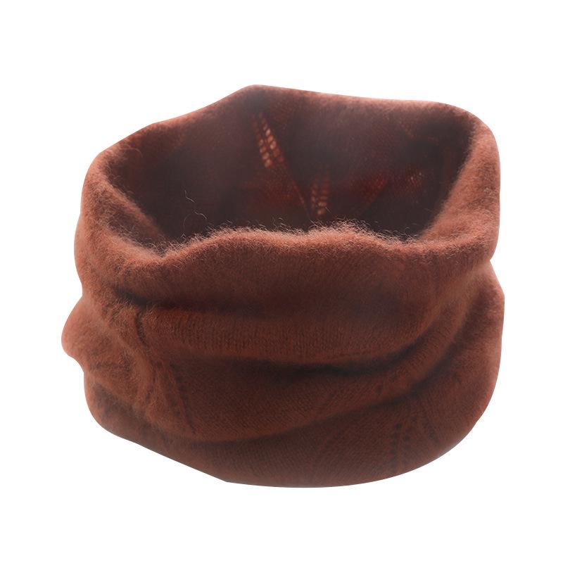 100% Pure Cashmere Women's Hollow Knit Neck Gaiter Scarf - Warm, Cold Protection, Korean Style