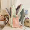 High School Students Lightweight Schoolbag Color Block Large Capacity Backpack