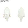 BITCED Autumn/Winter Fringe Shawl with Fur Collar – Women's Knitted Cape Coat