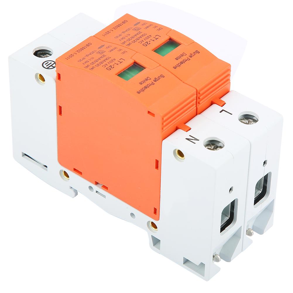 2P 10kA 20kA 420vAC House Surge Protective Low Voltage Arrester Device
