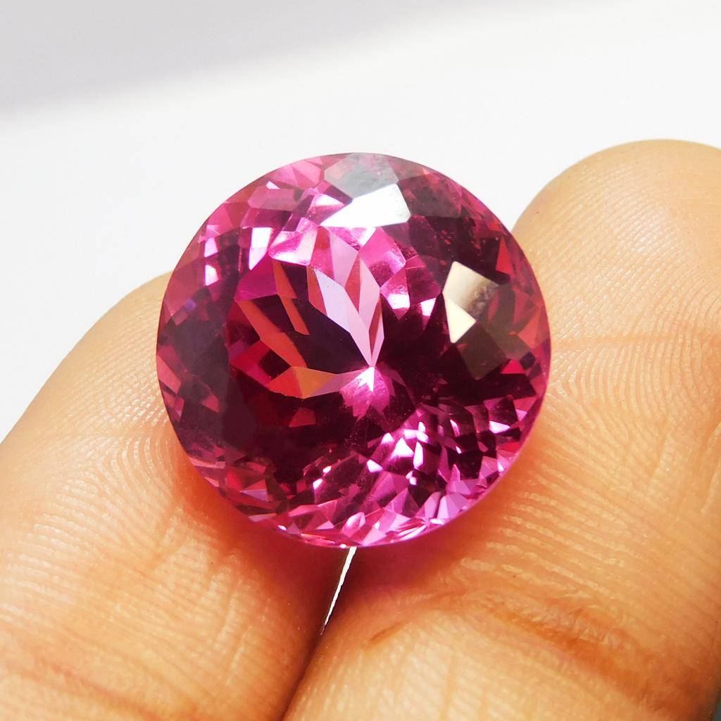 Natural Pink Tourmaline Loose Gemstone Magnificent 18.25 Ct Round Cut October Birthday Birthstone