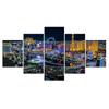 5 Panel Las Vegas Night Secenry Pictures HD Printed Modern Canvas Painting Wall Art Modular Poster Frame Home Decor