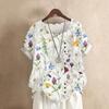 Women's Clothing 1116 Spring and Summer New European and American Printed Pullover Short Sleeve Loose Large Size Women