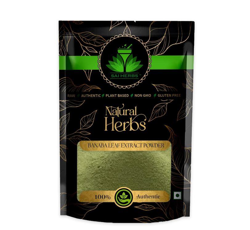 SAI HERBS Banaba Leaf Extract Powder - Lagerstroemia Speciosa Extract Powder (100 g)